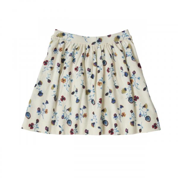 Printed Skirt-ecru/flower