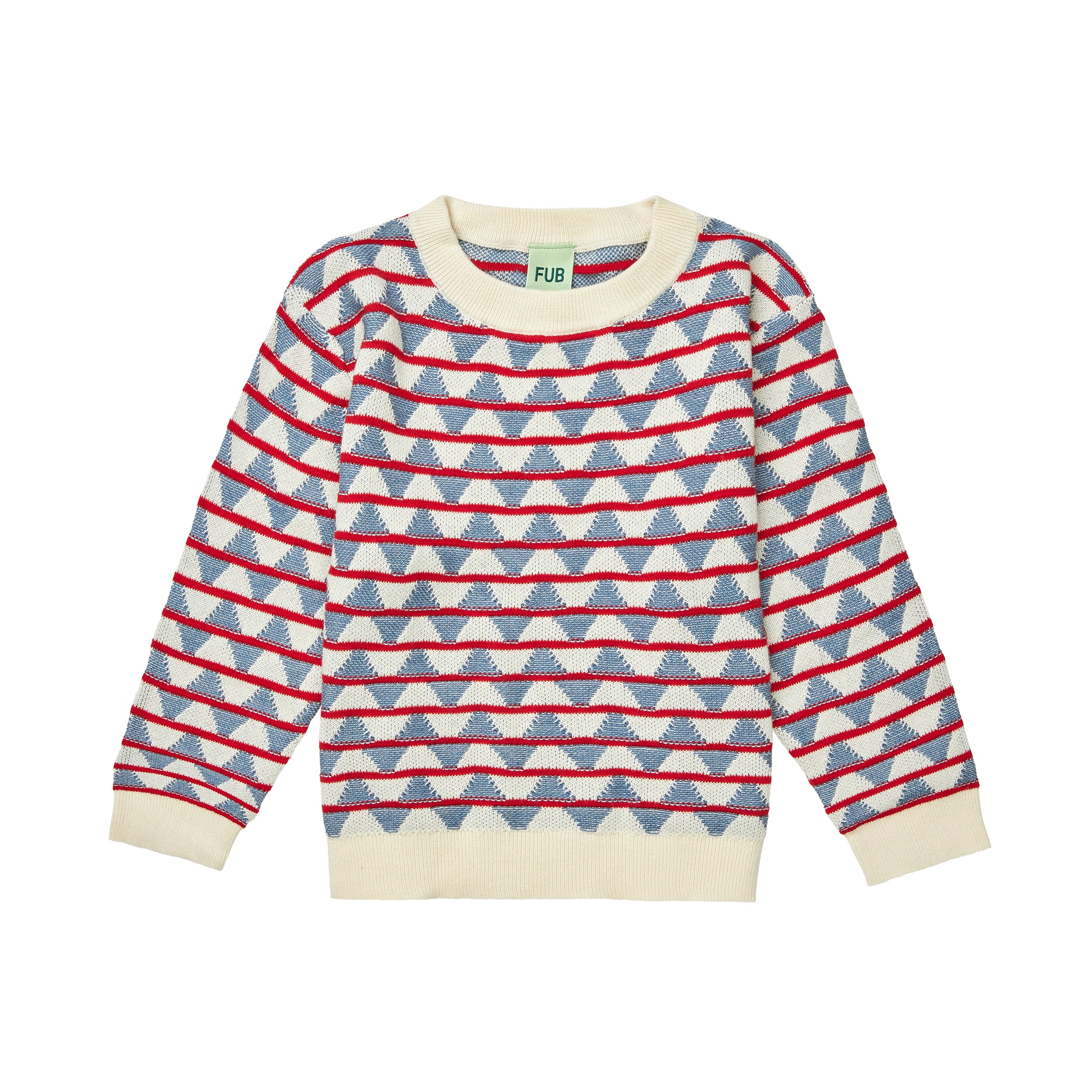 Fub-Red Stripe Cotton Sweatshirt