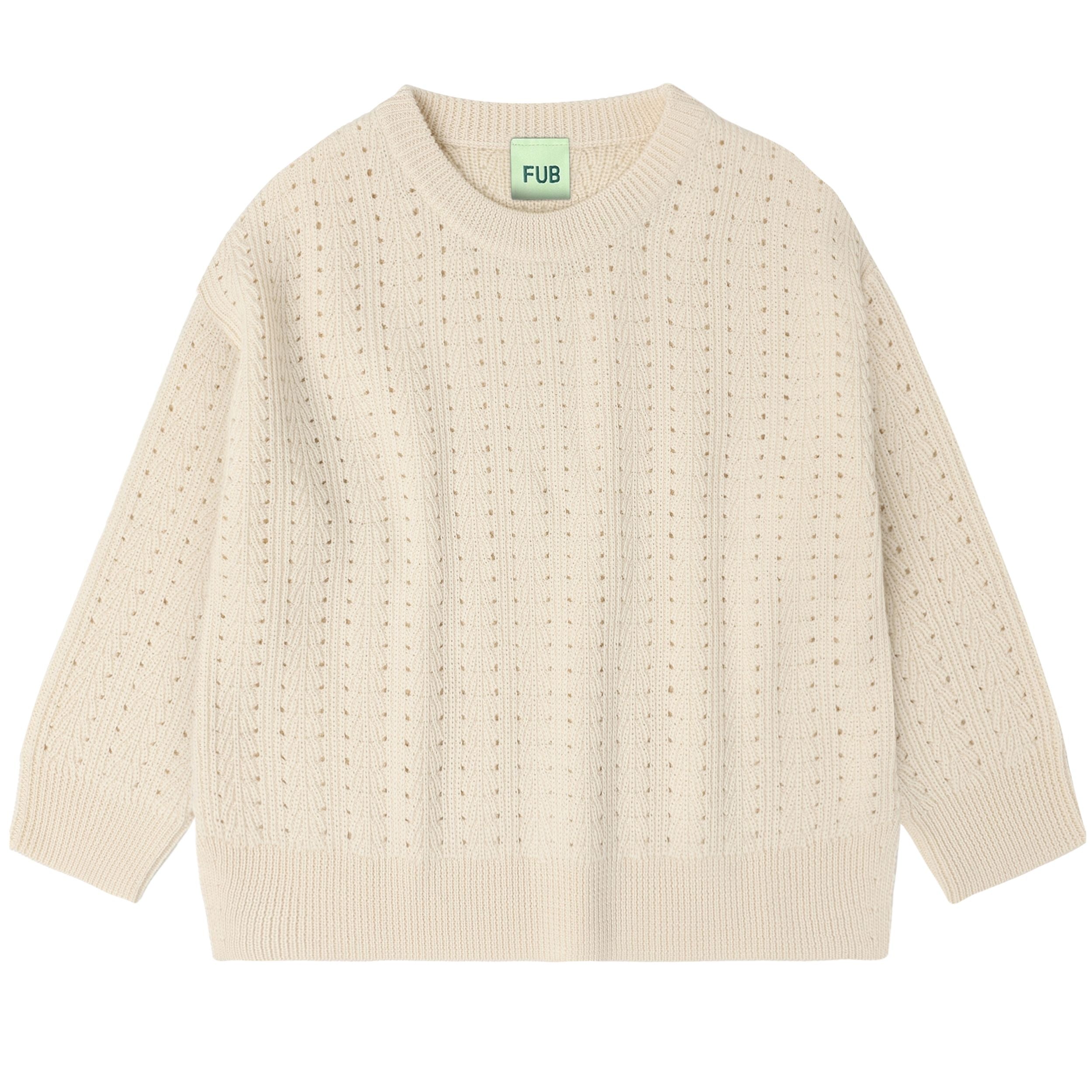FUB-Kids Structure Sweater ecru