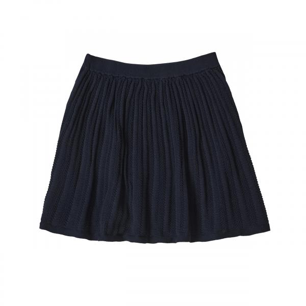 Pointelle Skirt-dark navy