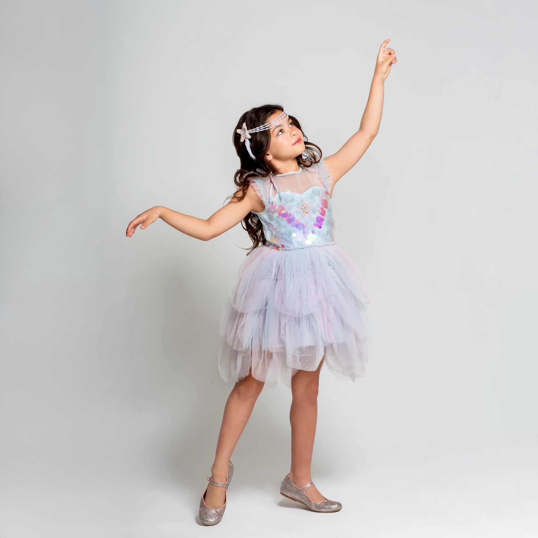 Tutu Du Monde-Mermaid Magic Tutu Dress Shine Blue Mix