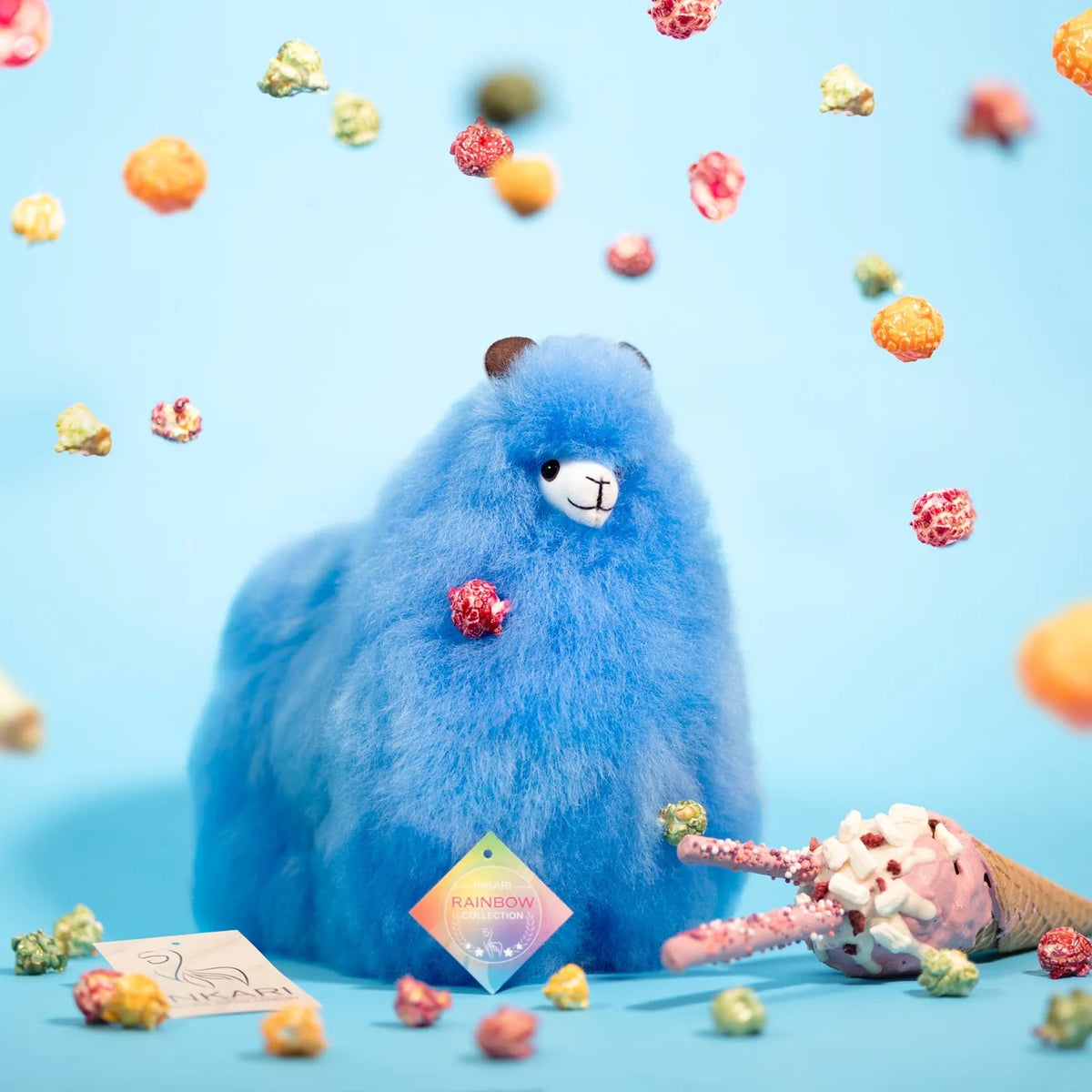 Inkari-Rainbows Alpaca Toy Small 23cm Babyblue