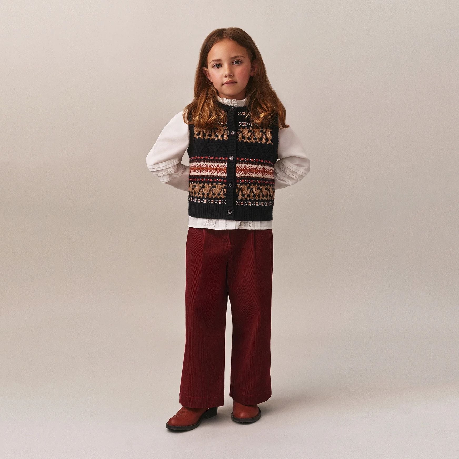 Bonpoint-Janou sleeveless wool cardigan