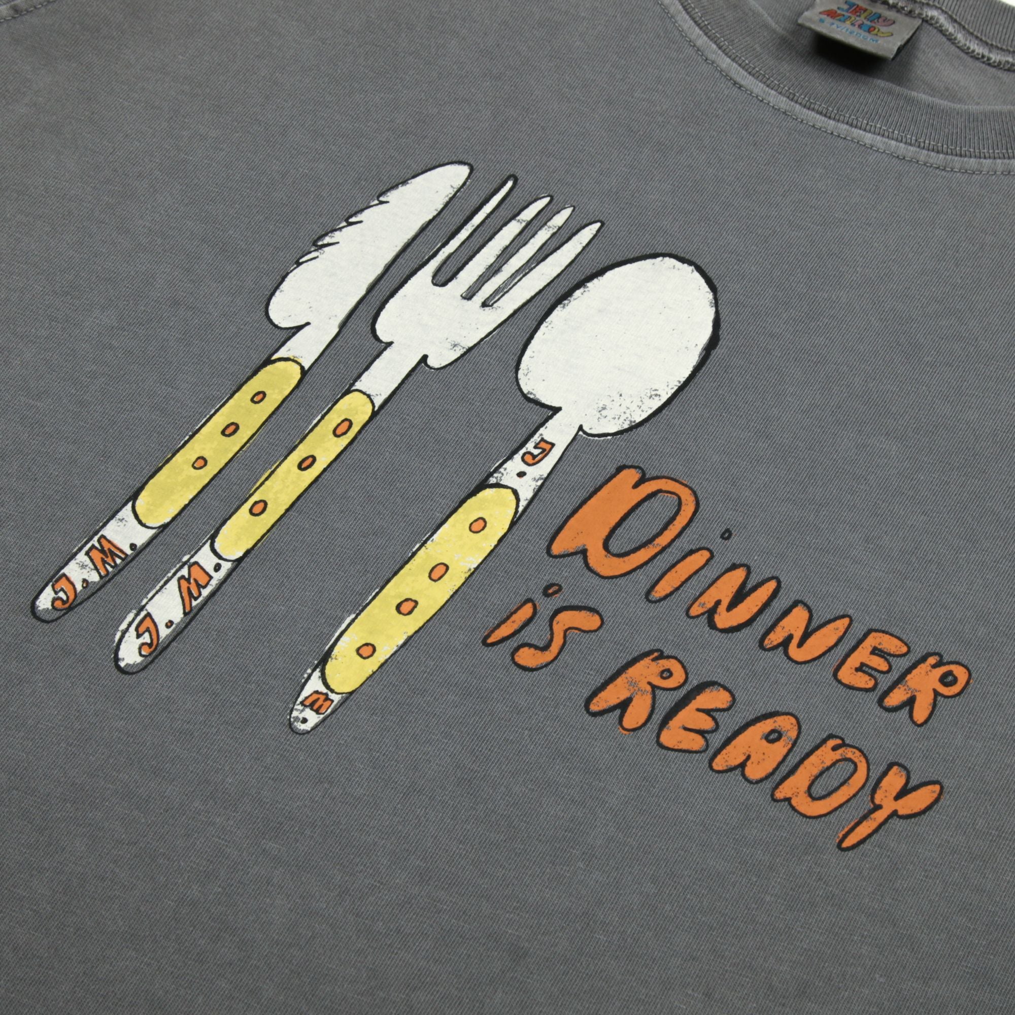 Jelly Mallow-Dinner Pigment Longsleeve T-shirt Charcoal