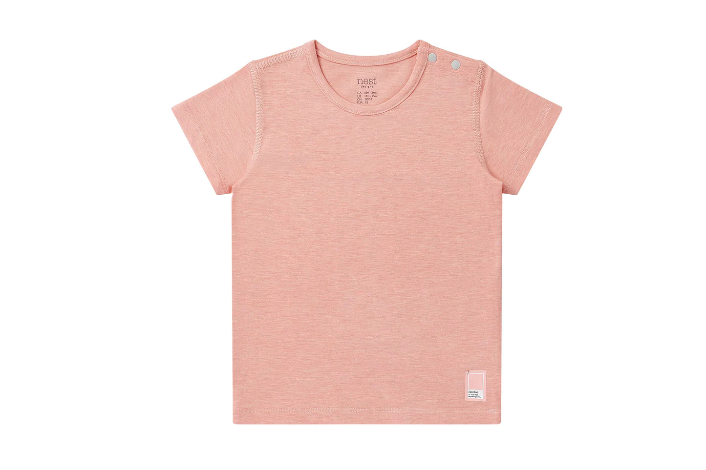 Short Sleeve T-Shirt (Bamboo Jersey) - Pantone Coral Almond