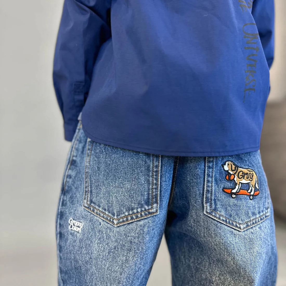 Groovy Colors-Kids Woven Pants Blue