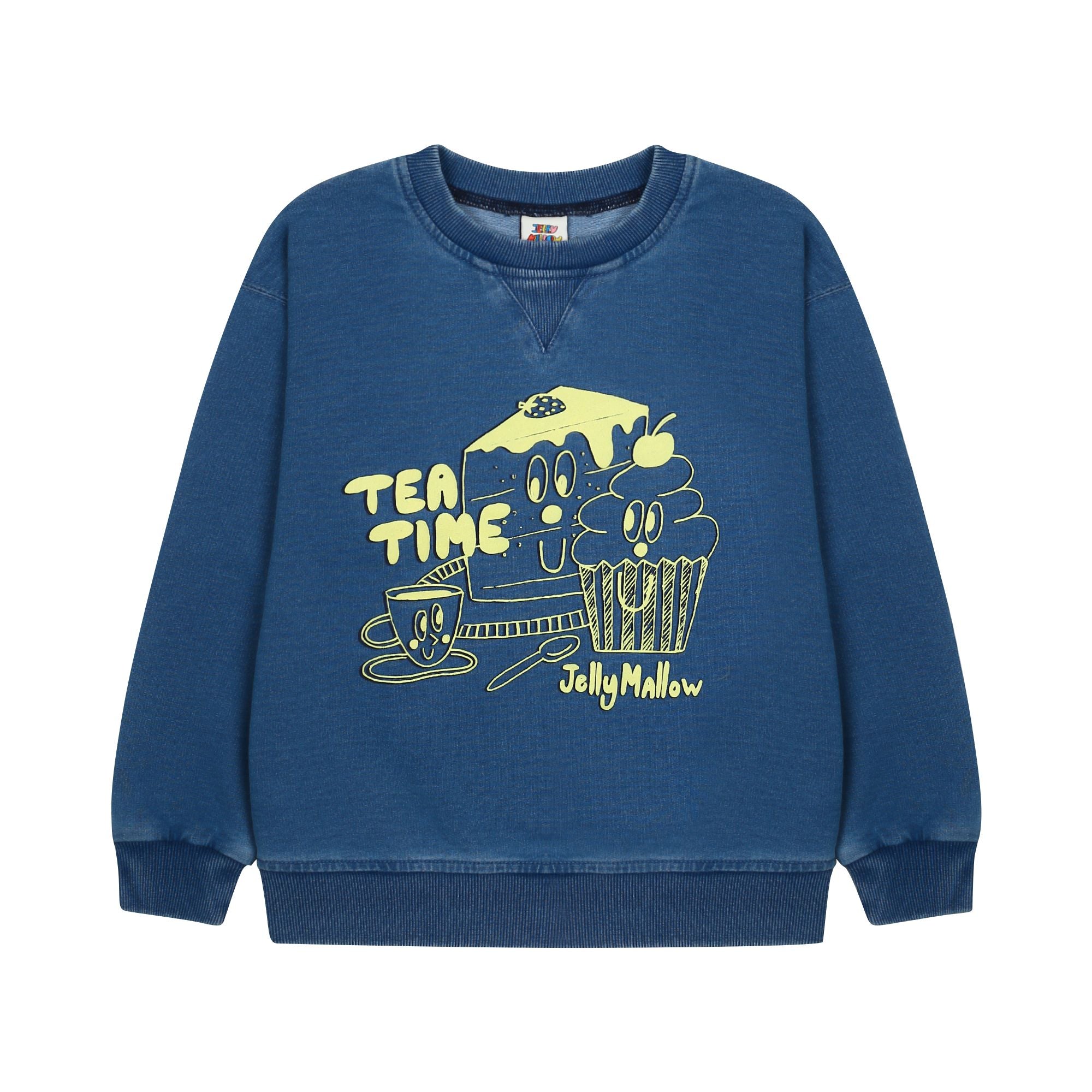 Jelly Mallow-Tea Time Sweatshirt_Denim Indigo