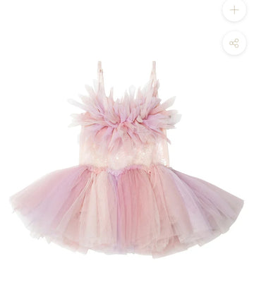 BEBE CRESCENT MOON TUTU DRESS-PEARL MIX