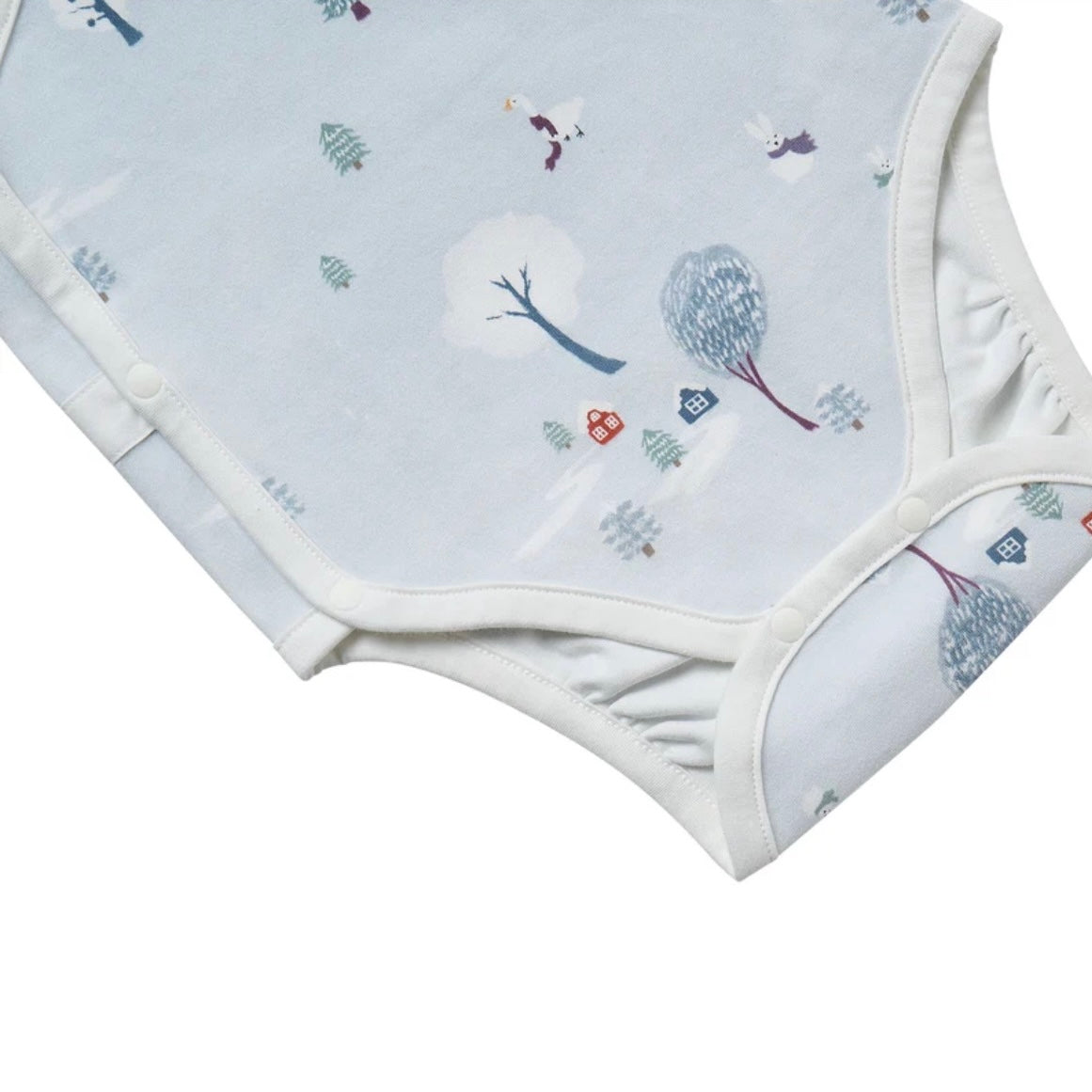 Nest Designs-Long Sleeve Kimono Onesie Snowy Snuggles
