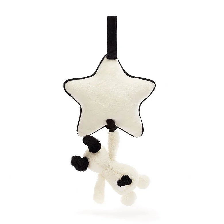 Bashful Black & Cream Puppy Musical Pull