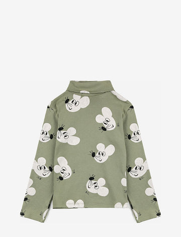 Mouse all over turtle neck T-shirt