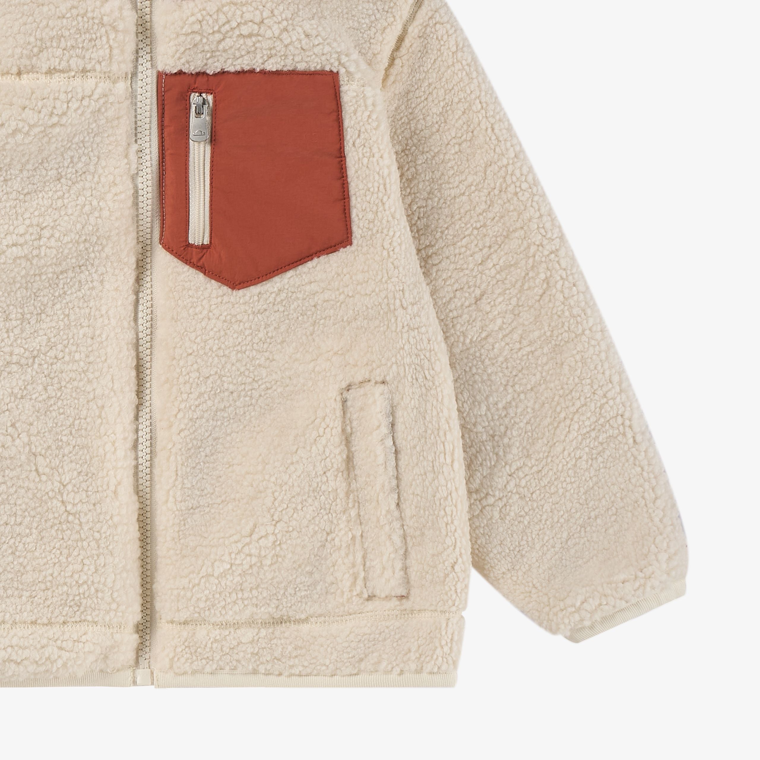 Petite Revery-Recycled Nylon + High Pile Fleece Reversible Jacket Redwood Burl
