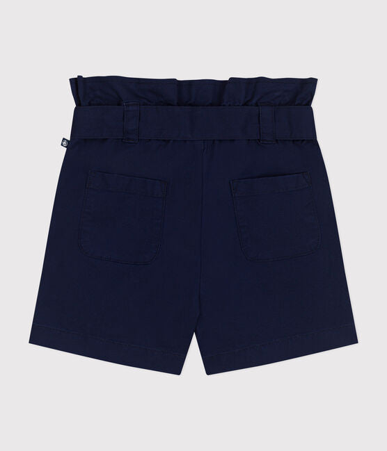 GIRL'S COTTON CANVAS SHORTS