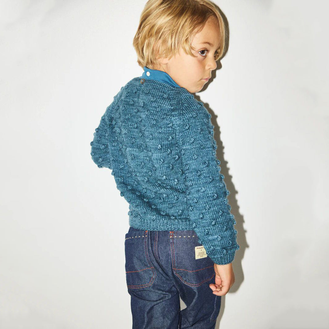 Misha & Puff-Original Popcorn Sweater Blue Smoke