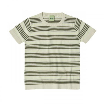 Striped T-Shirt-ecru/olive