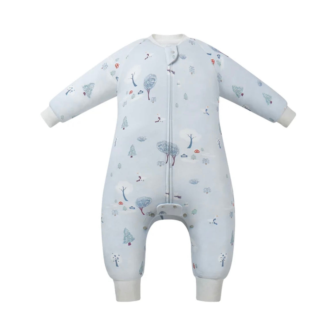 Nest Designs-1.0 TOG Long Sleeve Footed Sleep Bag Snowy Snuggles