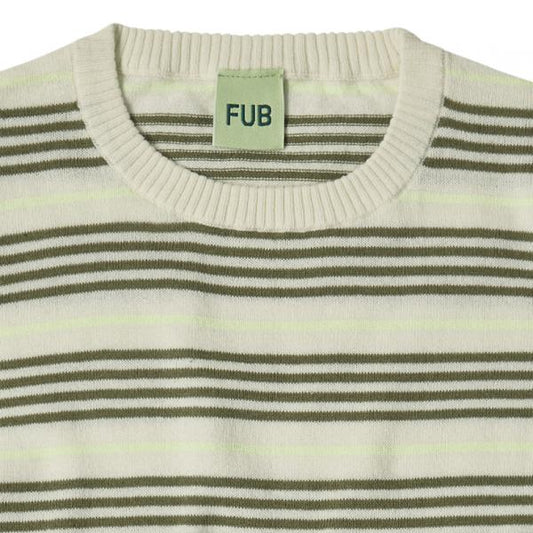 Striped T-Shirt-ecru/olive