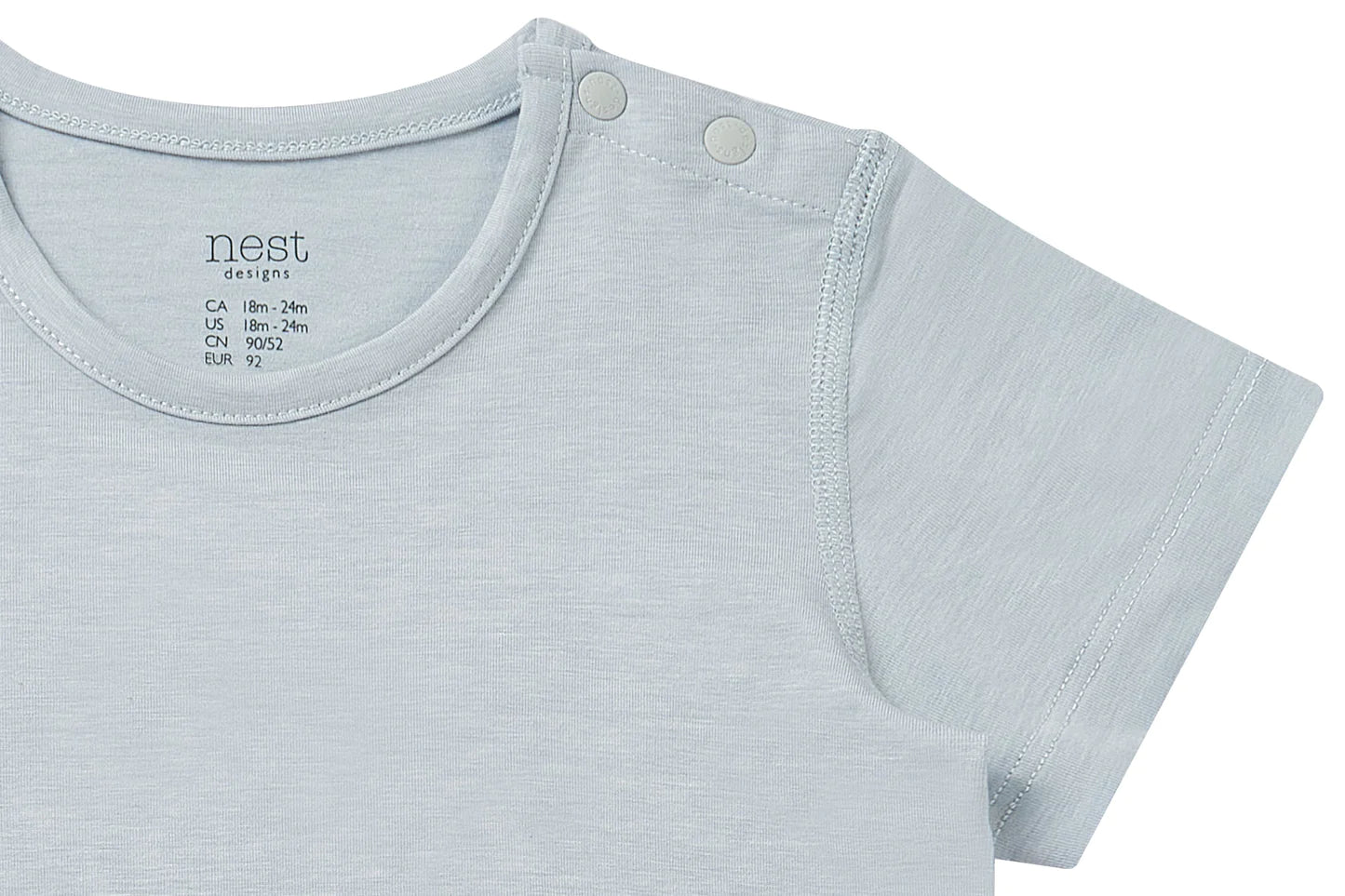 Short Sleeve T-Shirt (Bamboo Jersey) - Pantone Niagara Mist