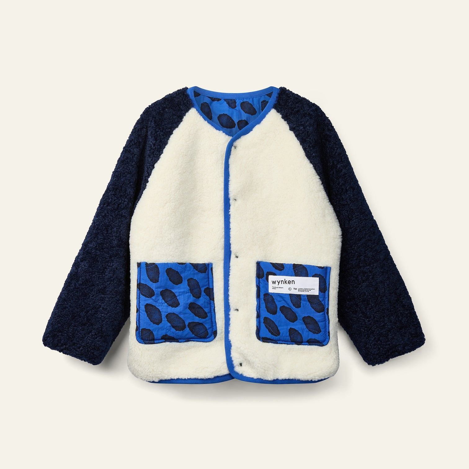 Wynken-Allegro Reversible Jacket True Blue Ecru