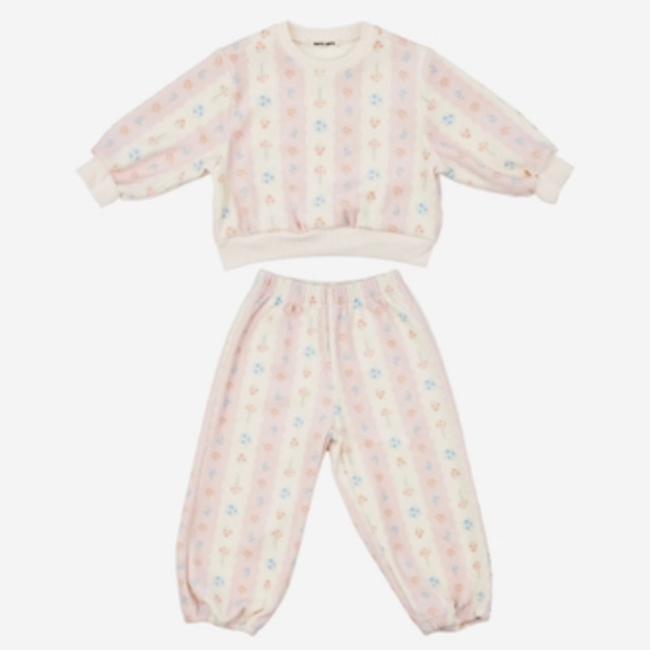 Petite Hailey-Snow Sweatshirt Set Cream