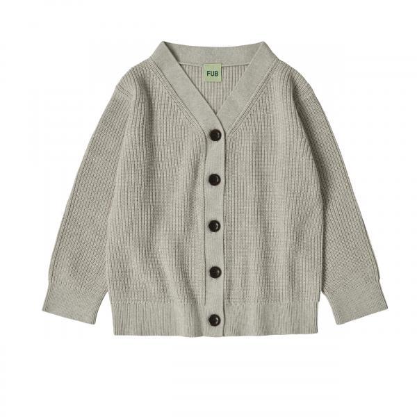 V-neck Cardigan-taupe melange