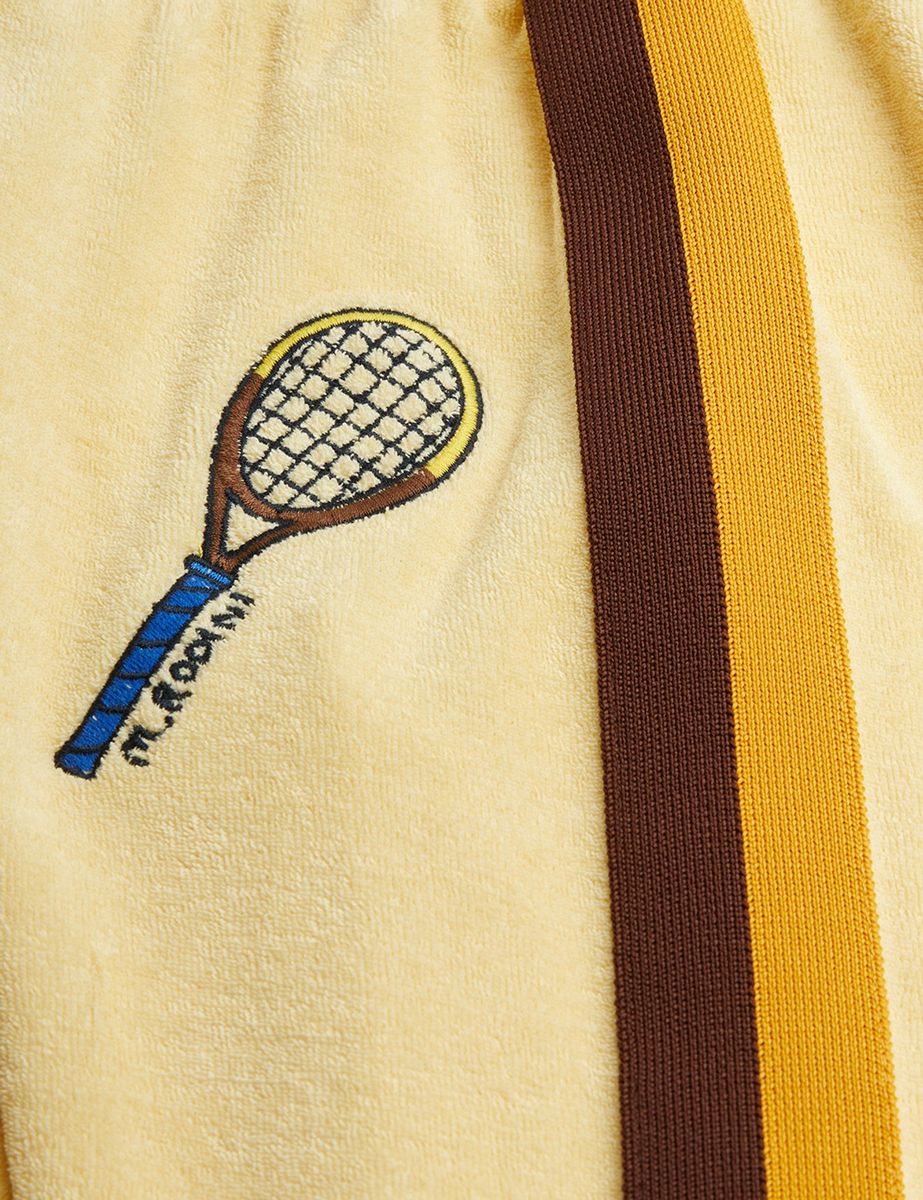 Tennis emb terry trousers-Yellow