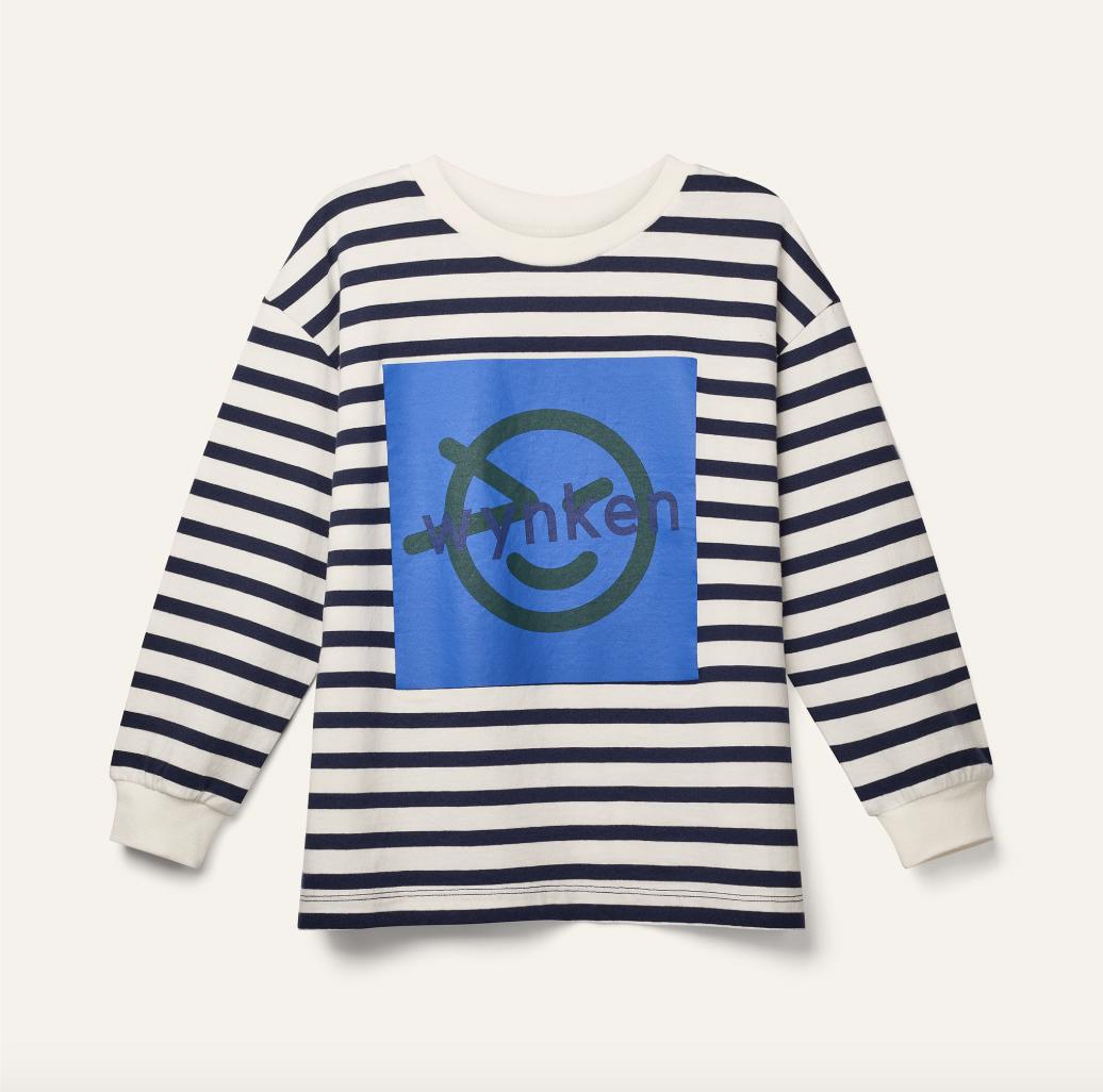 Wynken-Wynk Stripe Tee True Blue Forest Green