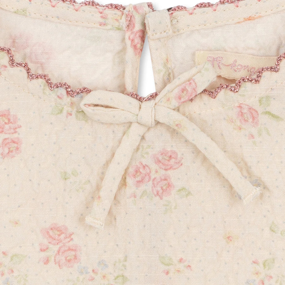 Konges Sløjd-Girl Elin Bow Blouse Gots Nonoka
