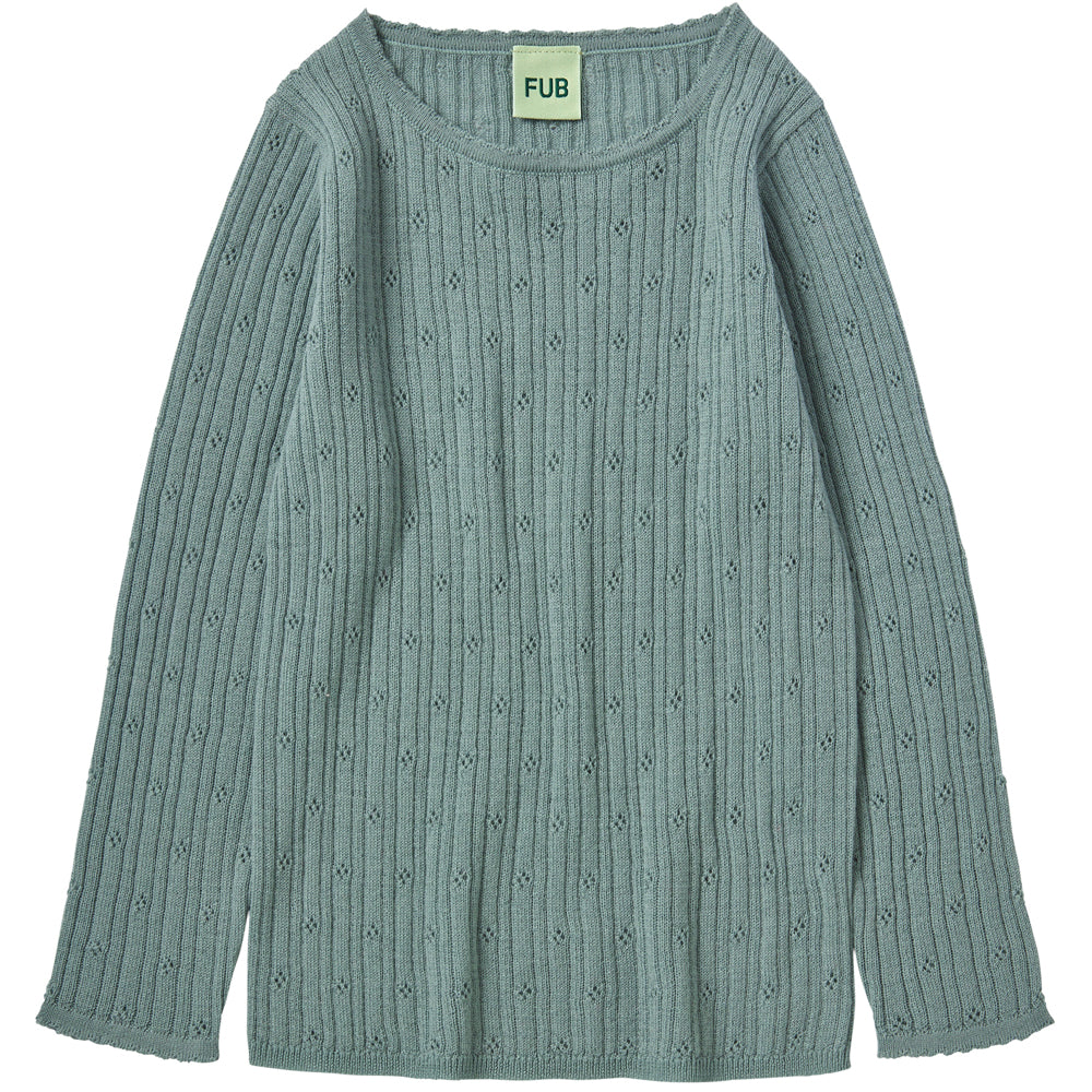 Pointelle Tee-misty green