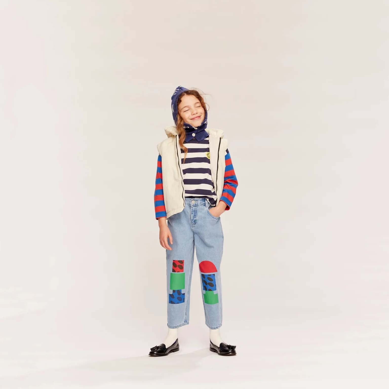 Wynken-Duo Stripe Tee Navy Ecru