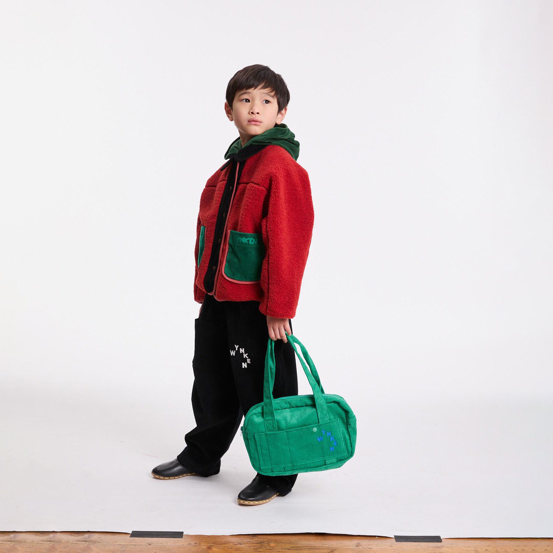 Wynken-Kids Fuzzy Reversible Jacket Navy Rusty Bear
