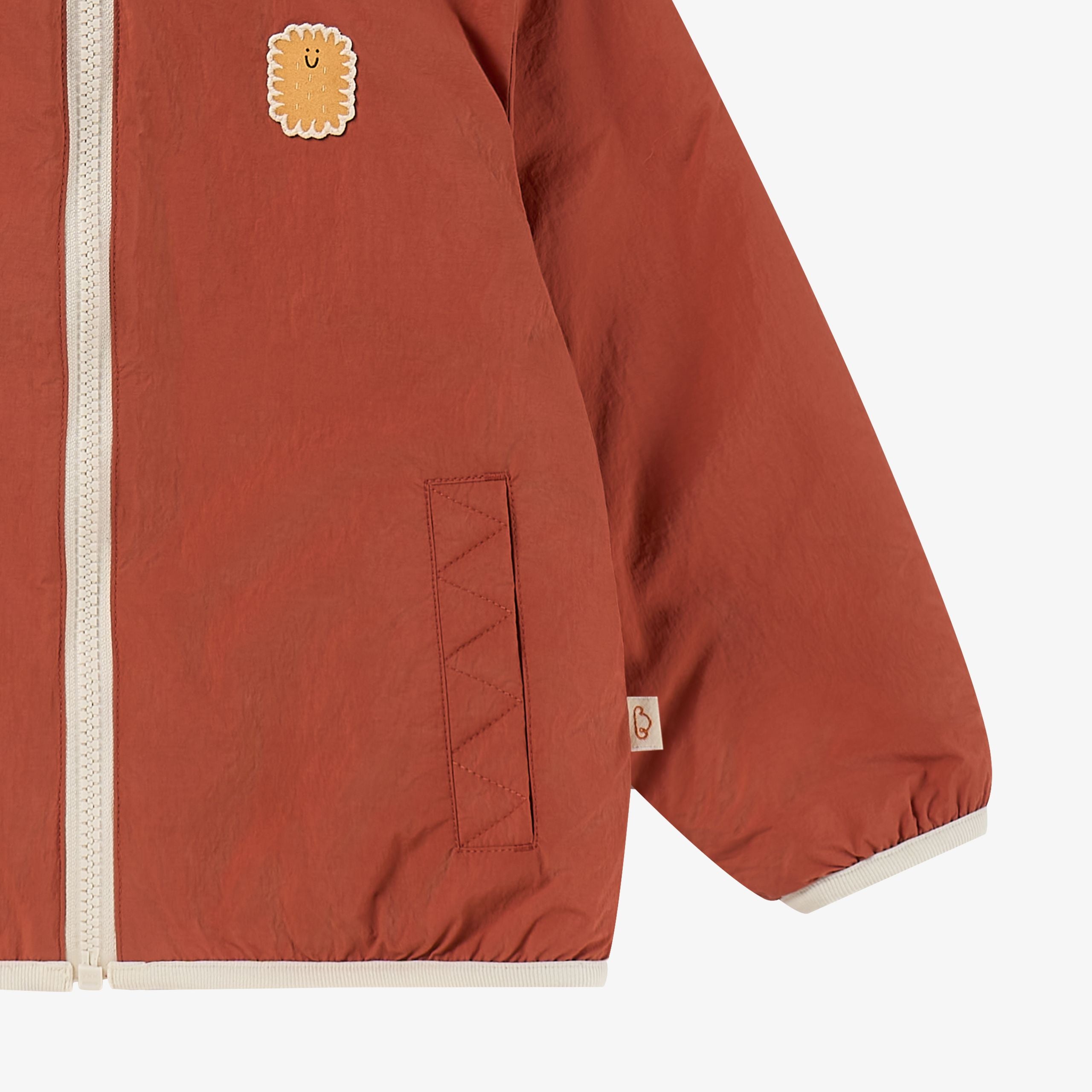 Petite Revery-Recycled Nylon + High Pile Fleece Reversible Jacket Redwood Burl