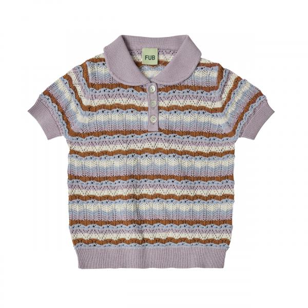 Pointelle Polo-heather