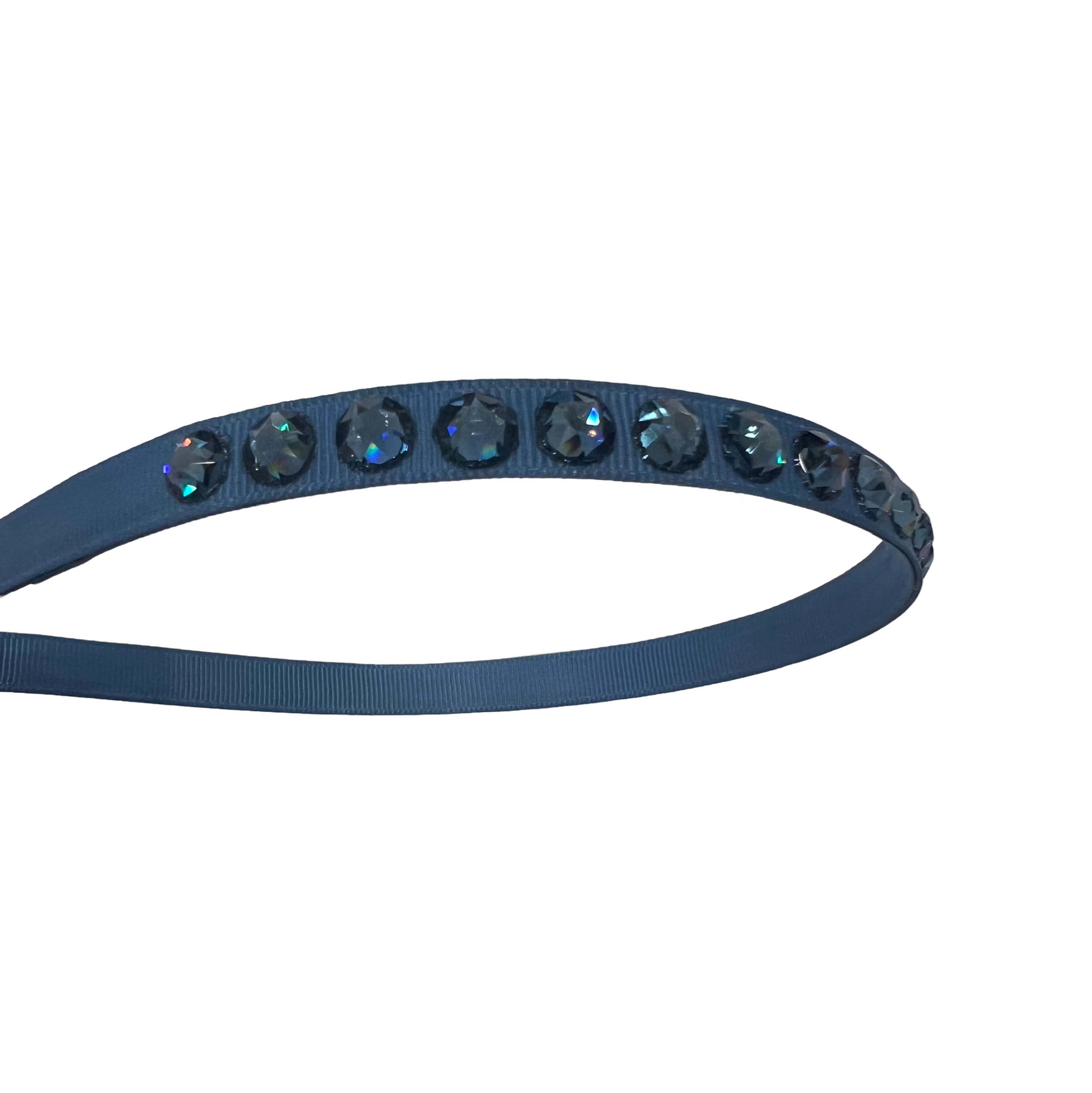Olilia-Deluxe Crystals Hard Headband-Antique Blue