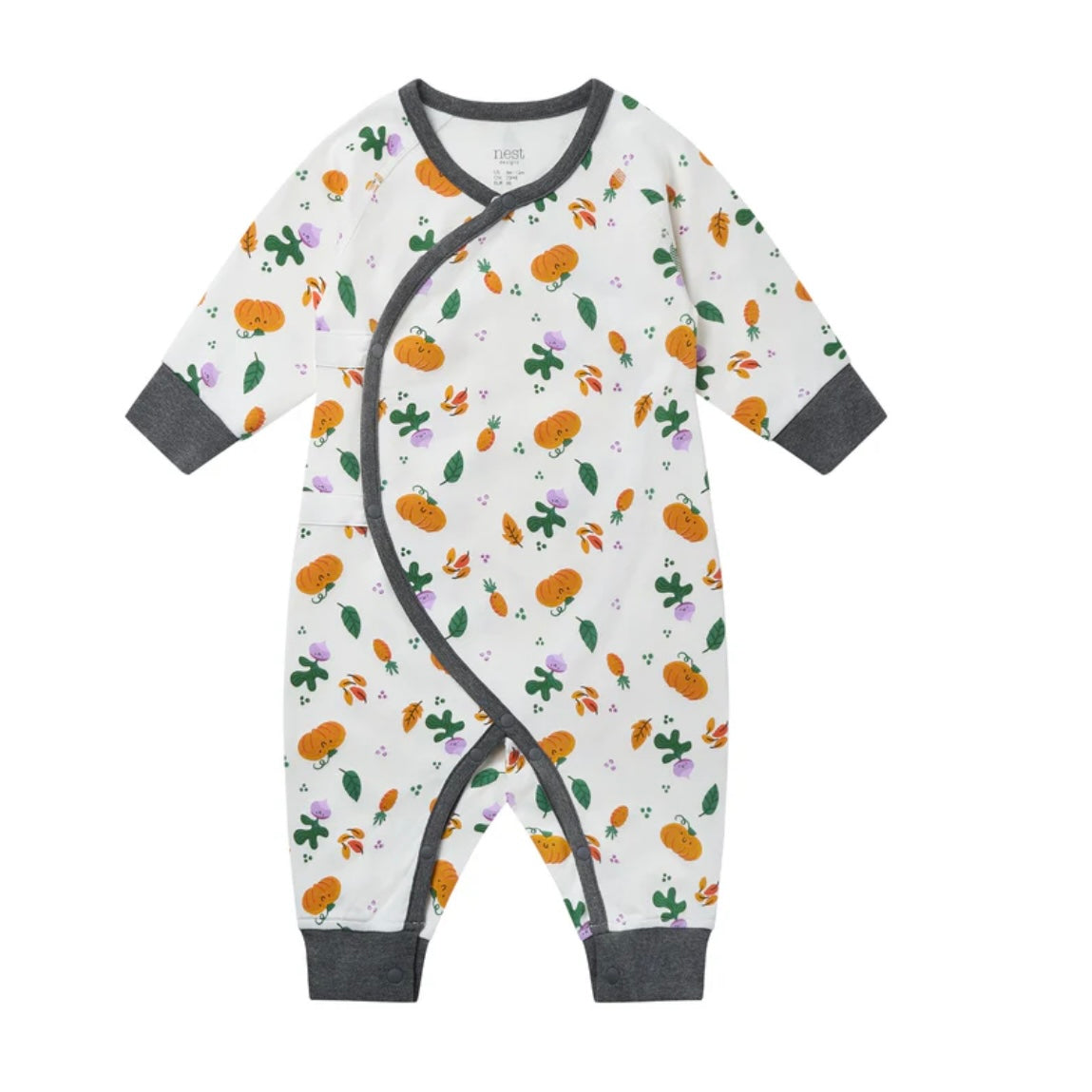 Nest Designs-Long Sleeve Kimono Romper Squish Squash