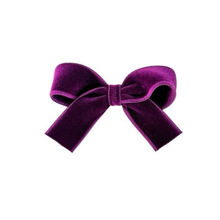 Olilia-Medium Velvet Bow-Amethyst