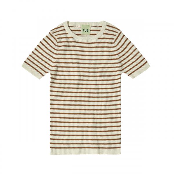 Rib Tee-ecru/rust