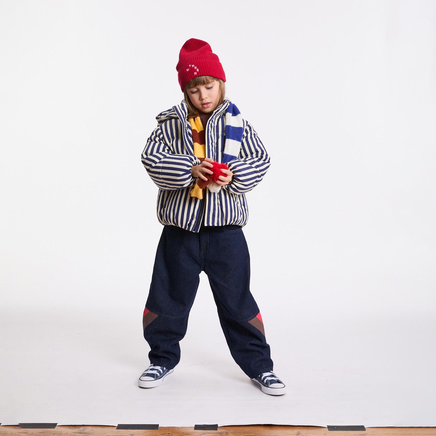 Wynken-Kids Burletta Coat Navy Stripe