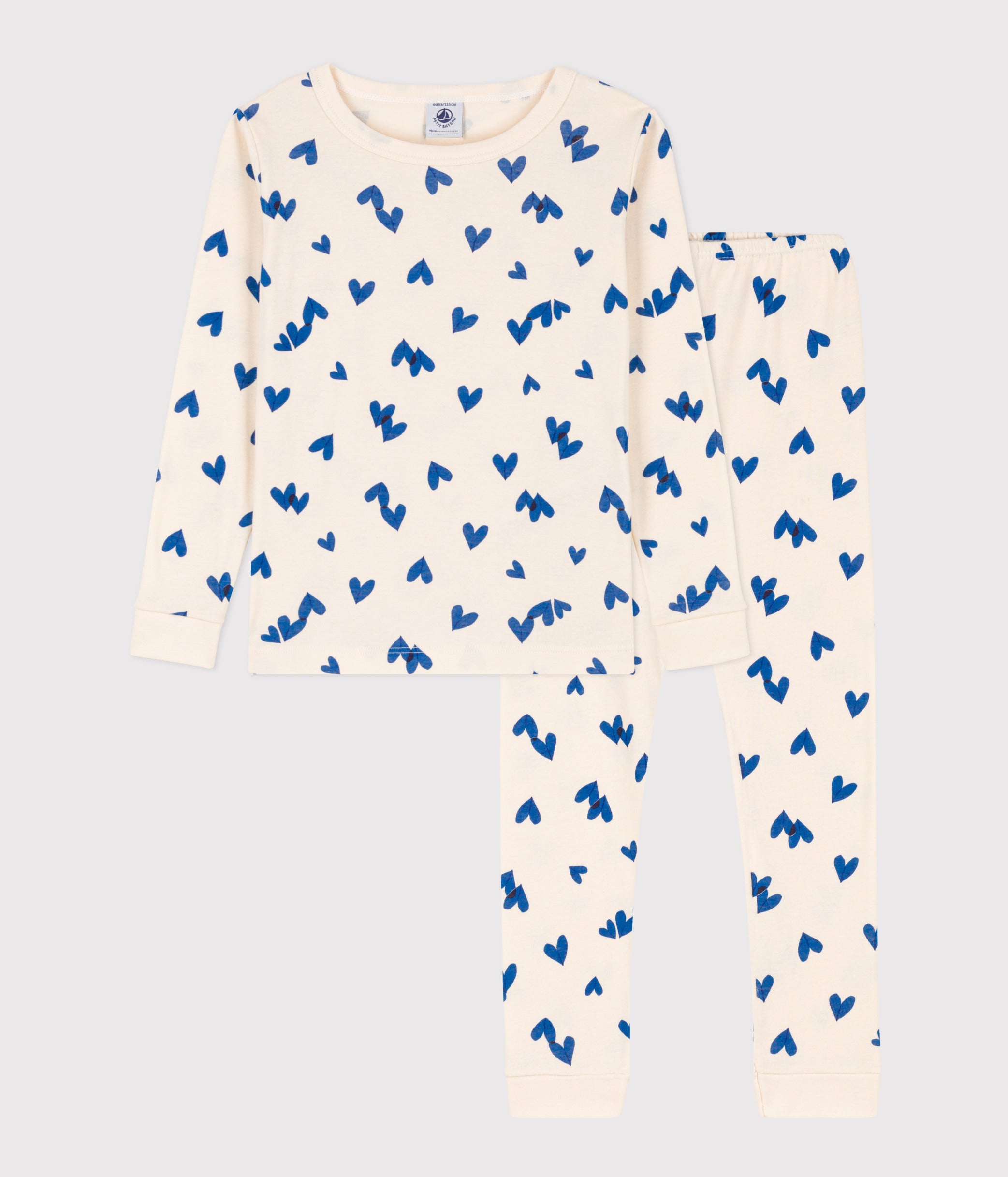 GIRLS' SNUGFIT COTTON PYJAMAS white/MULTICO