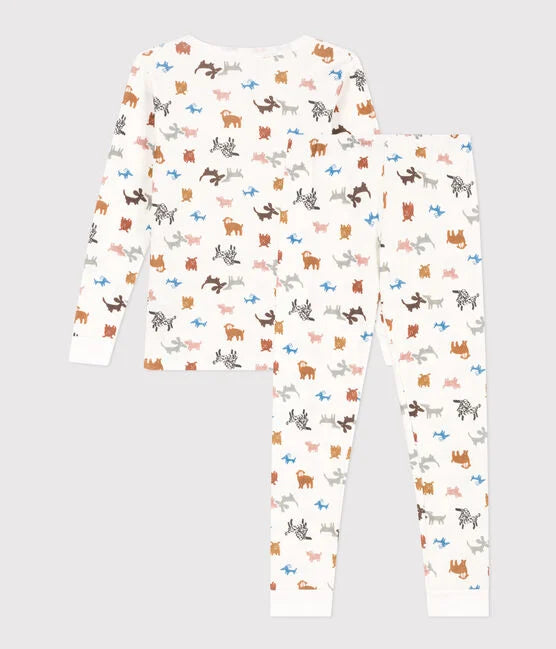 CHILDREN'S UNISEX SNUGFIT COTTON PYJAMAS MARSHMALLOW