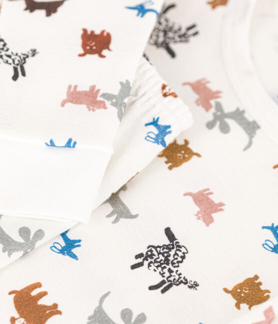 CHILDREN'S UNISEX SNUGFIT COTTON PYJAMAS MARSHMALLOW