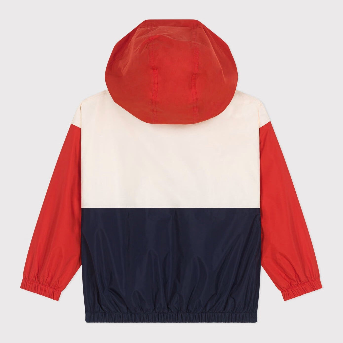 PETIT BATEAU-Boys Red And White Printed Logo Jacket