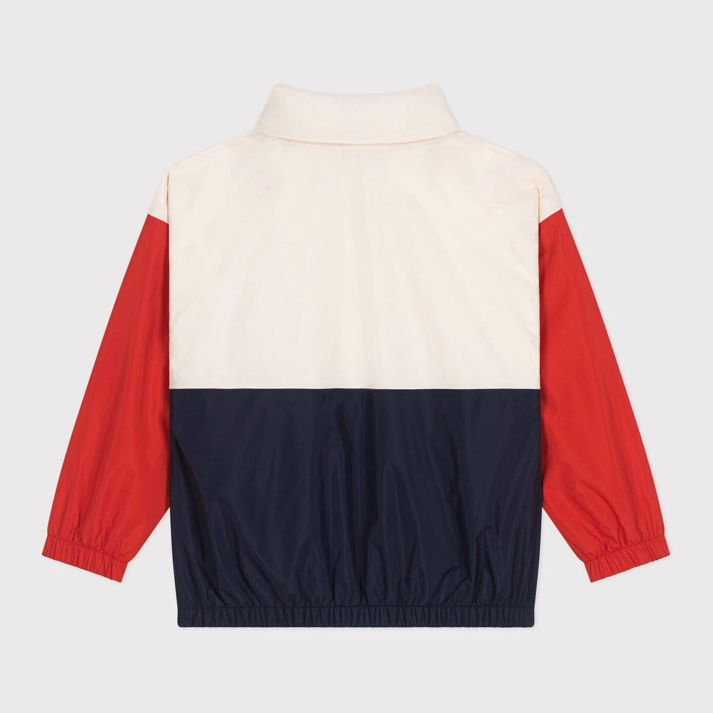 PETIT BATEAU-Boys Red And White Printed Logo Jacket