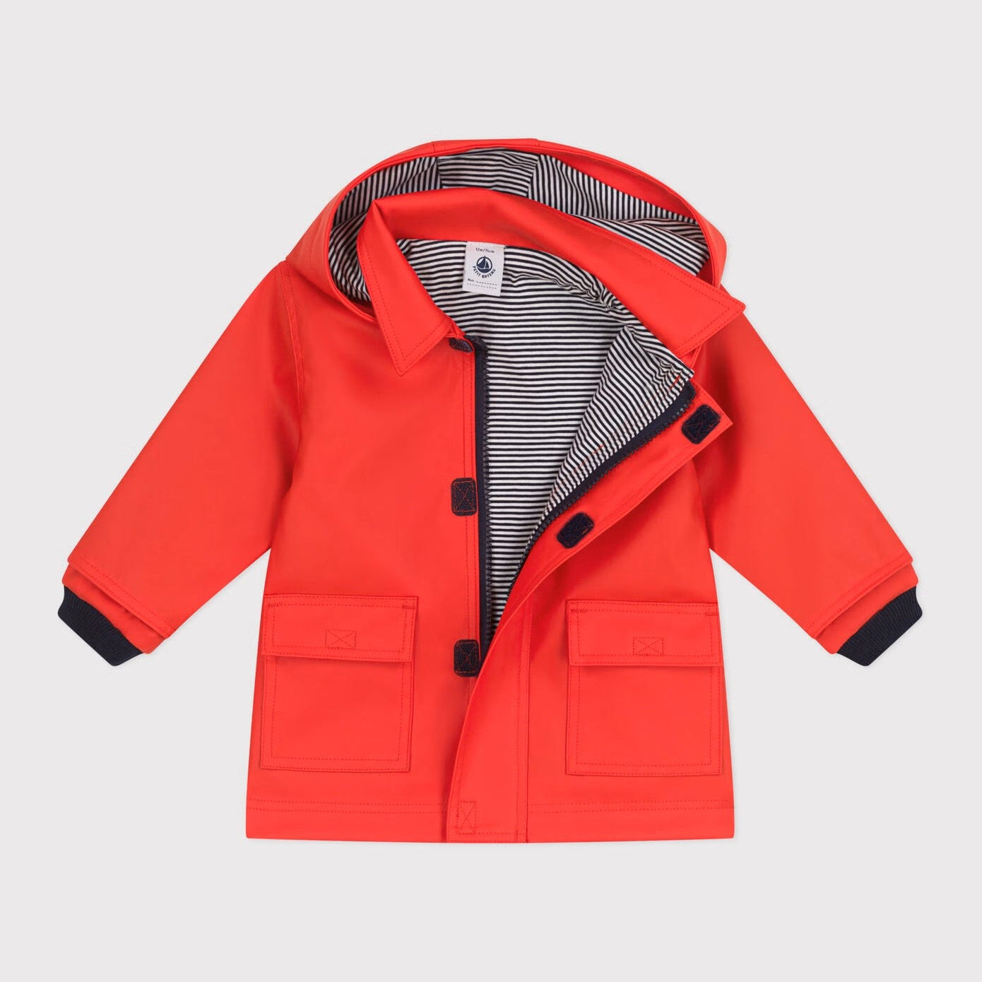 PETIT BATEAU-BABY HOODED RAINCOAT