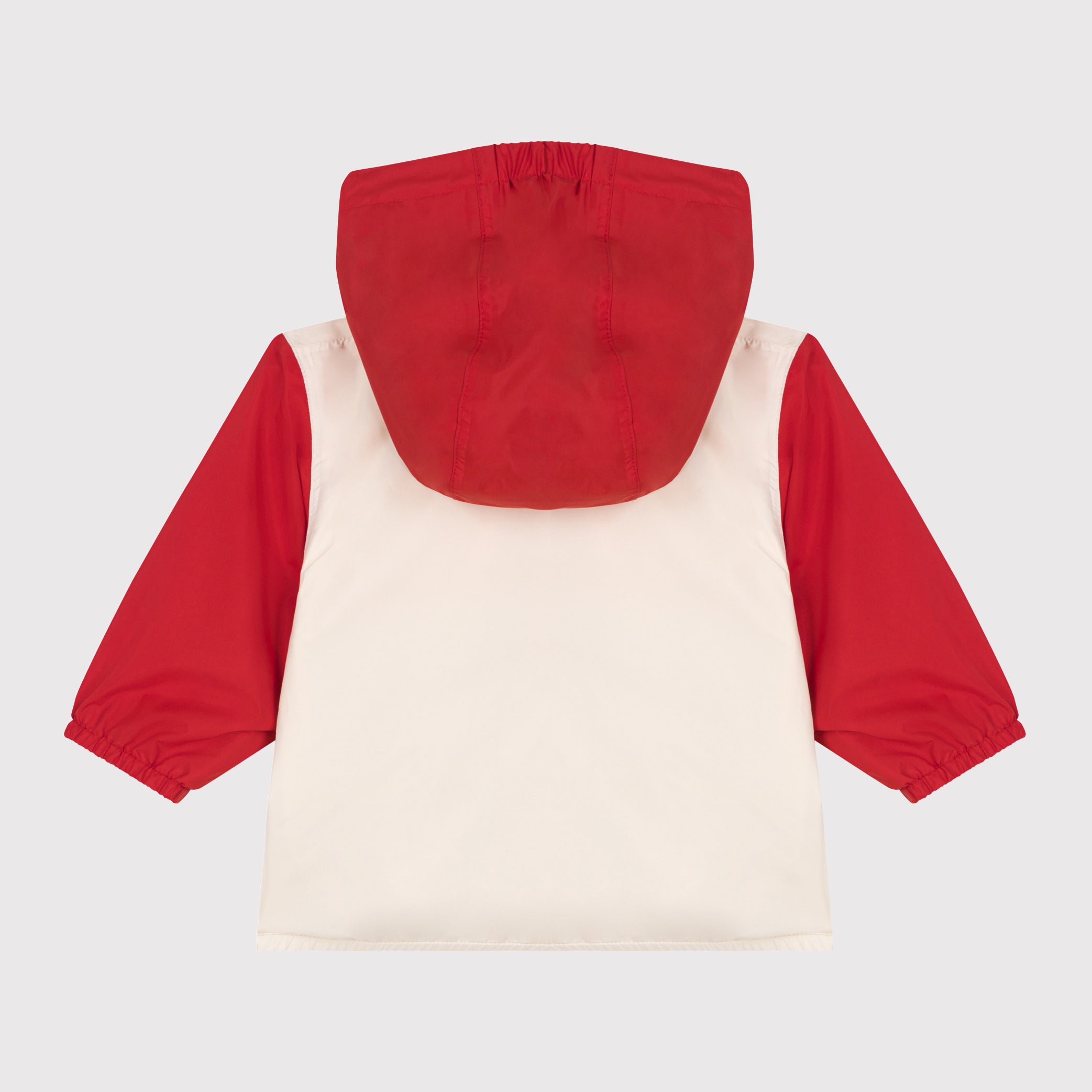 PETIT BATEAU-Baby Boys Red And White Embroidered Logo Jacket