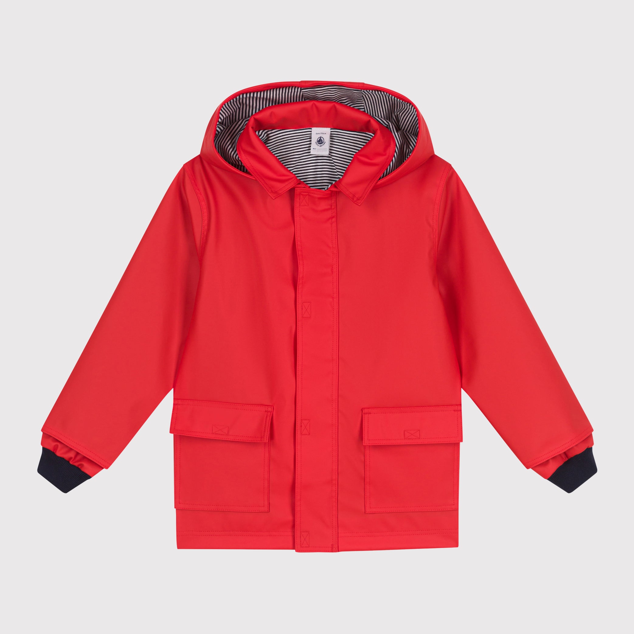 PETIT BATEAU-Kid Hooded Rain Jacket