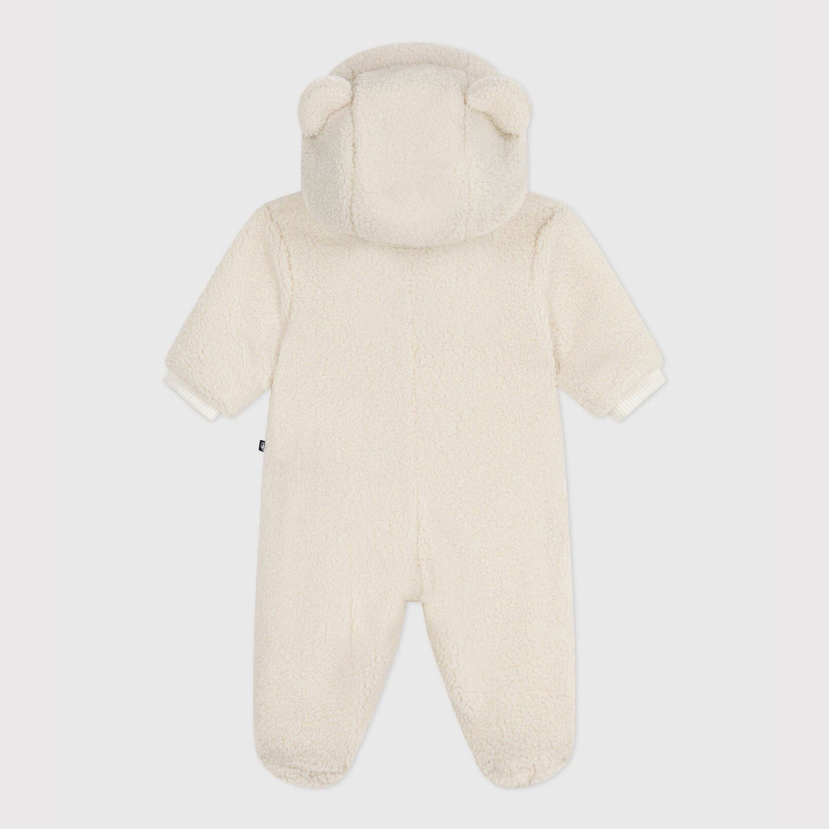 Petit Bateau-Baby sherpa snowsuit milk