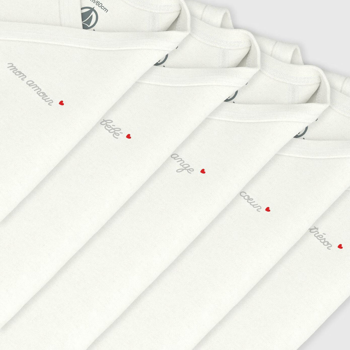 Petit Bateau-5 Newborn Bodies ML