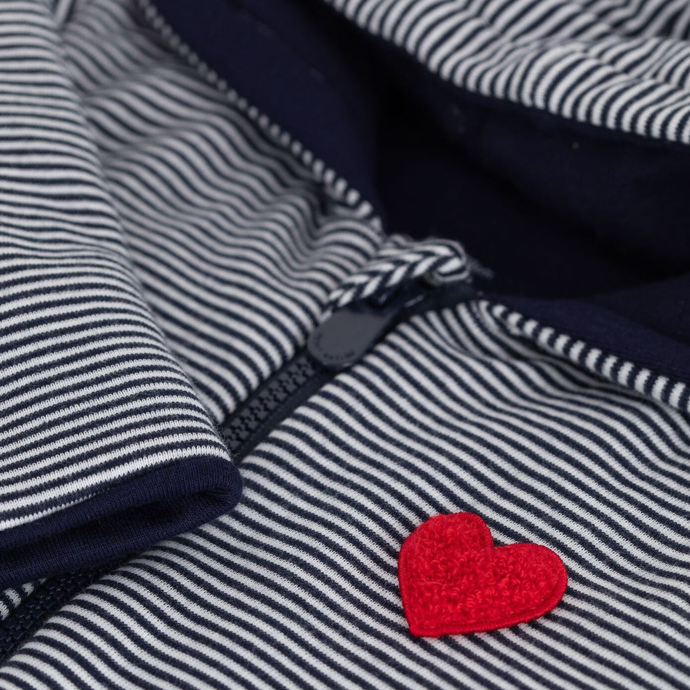 Petit Bateau-Baby stripy padded jumpsuit with a hood and feet blue/white