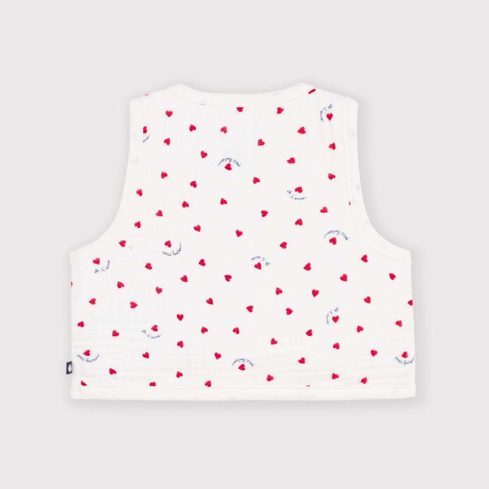 Petit Bateau-Babies' sleeveless cotton gauze cardigan
